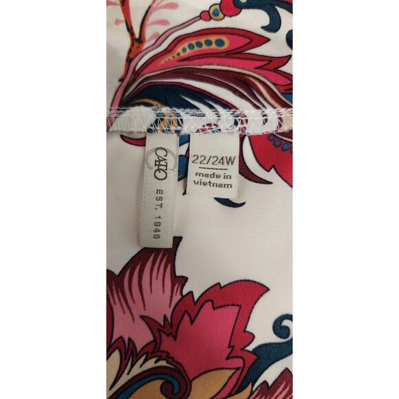 Cato Floral Multicolor Cardigan 22W/24W - Picture 3 of 4